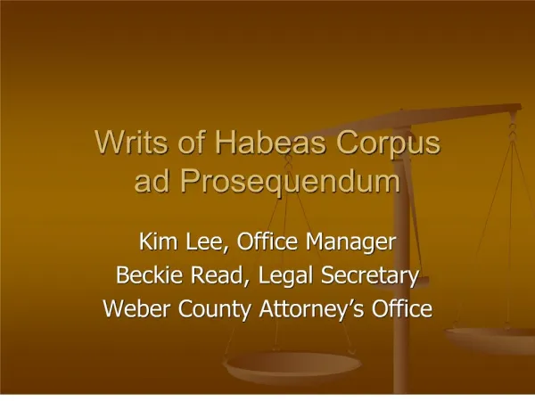 writs of habeas corpus ad prosequendum
