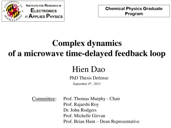 Complex dynamics of a microwave time-delayed feedback loop