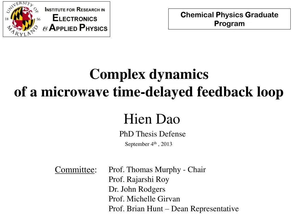 complex dynamics of a microwave time delayed feedback loop