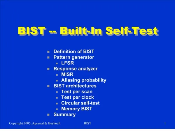bist -- built-in self-test