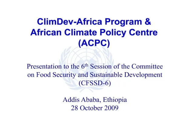 climdev-africa program african climate policy centre acpc