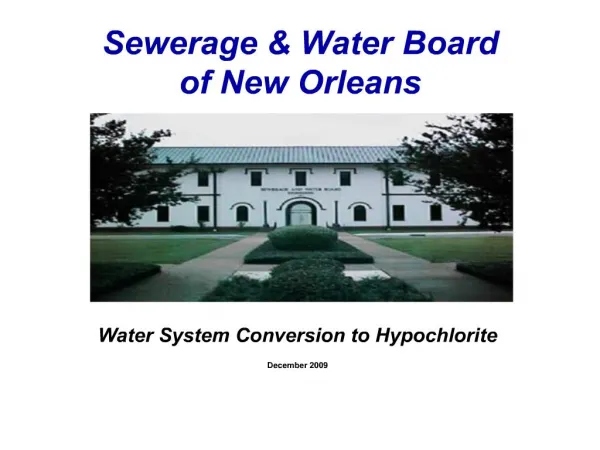 sewerage water board of new orleans