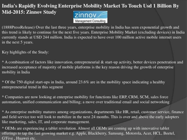 india's rapidly evolving enterprise mobility market to touch