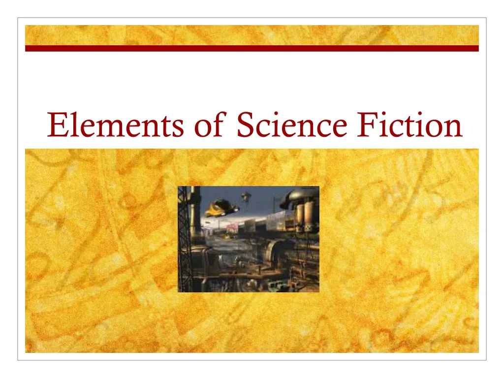 elements of science fiction