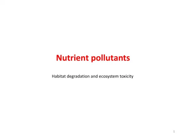 nutrient pollutants
