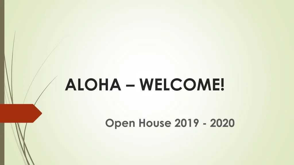 aloha welcome