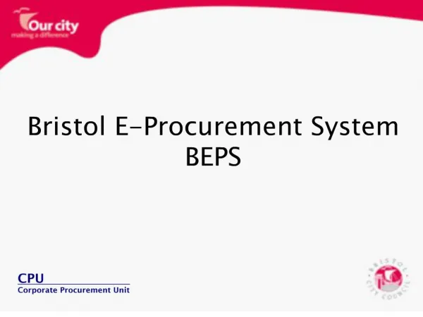 bristol e-procurement system beps