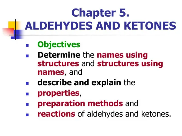 chapter 5. aldehydes and ketones