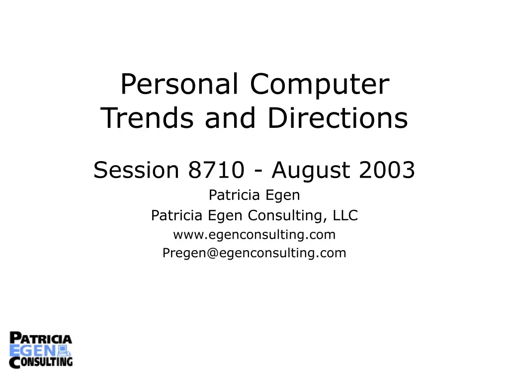 personal computer trends and directions