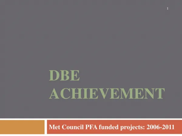 DBE Achievement