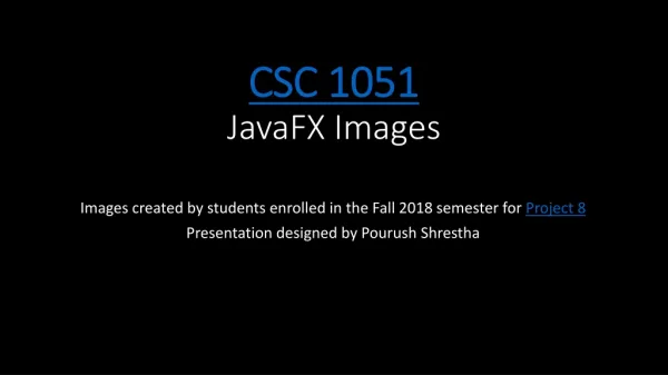 CSC 1051 JavaFX Images