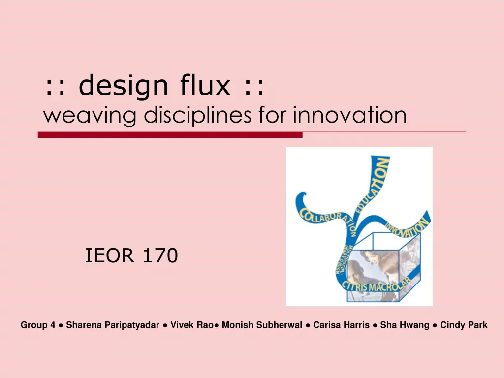 design flux weaving disciplines for innovation
