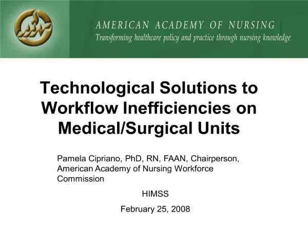 technological solutions to workflow inefficiencies on medical