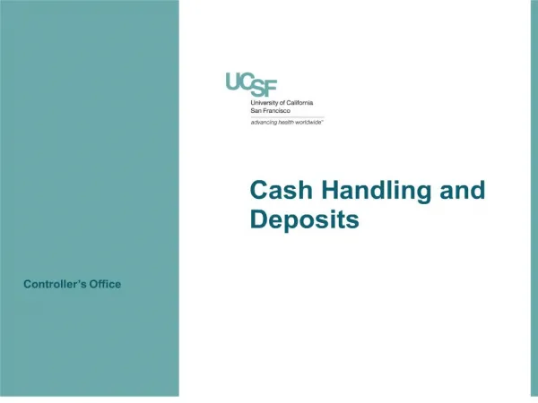 cash handling and deposits