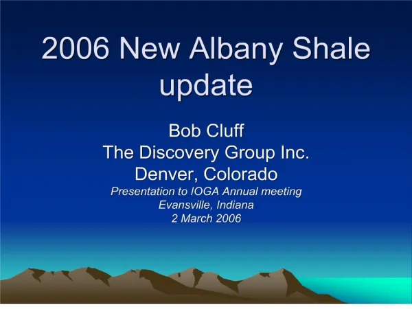 2006 new albany shale update
