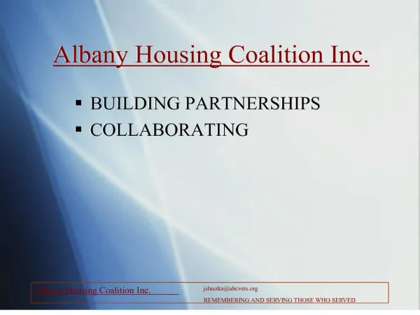 albany housing coalition inc.
