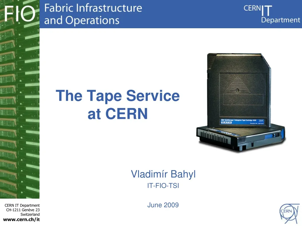 the tape service at cern