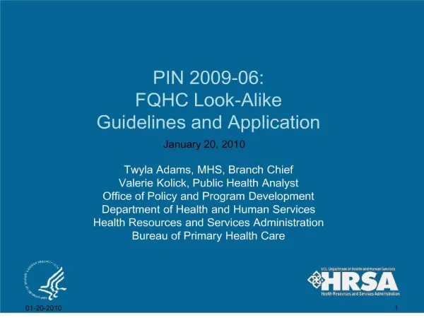 pin 2009-06: fqhc look-alike guidelines and application