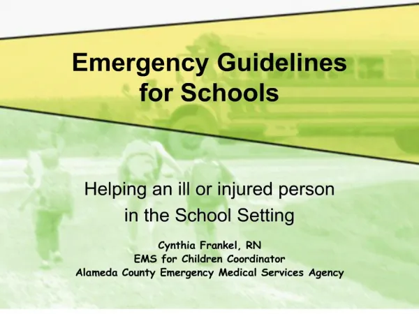 emergency guidelines for schools