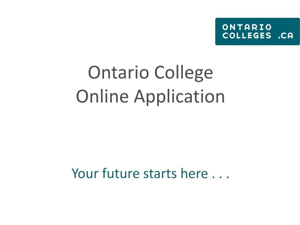 ontario college online application