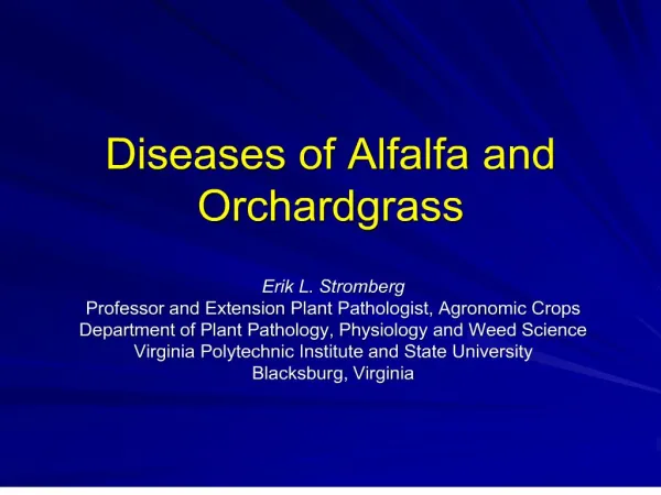 diseases of alfalfa and orchardgrass