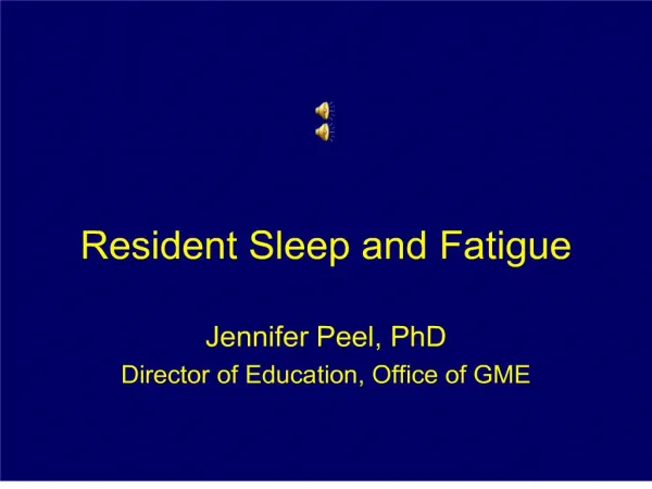 resident sleep and fatigue