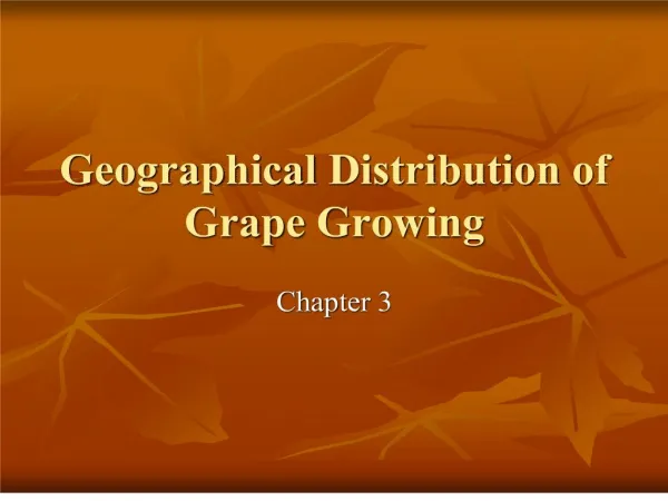 geographical distribution of grape growing