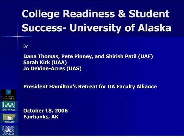college readiness student success- university of alaska