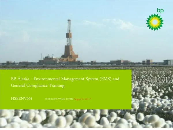 bp alaska - environmental management system ems and general ...