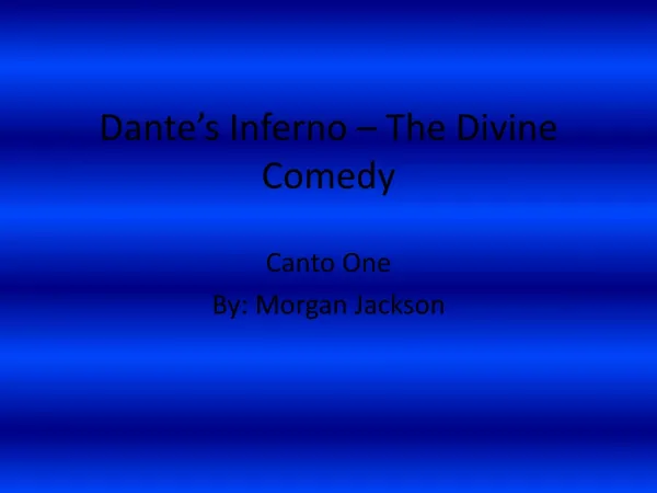 Dante’s Inferno – The Divine Comedy