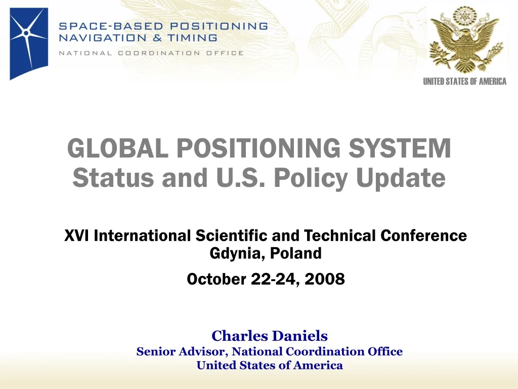 global positioning system status and u s policy update