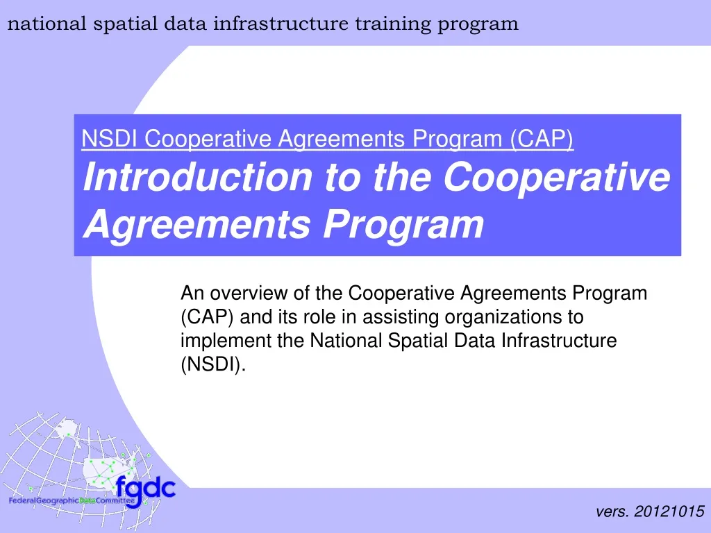an overview of the cooperative agreements program