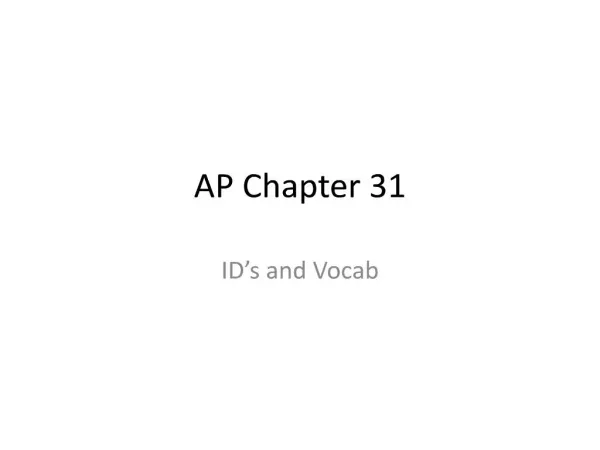 ap chapter 31