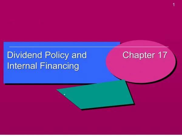 dividend policy and internal financing