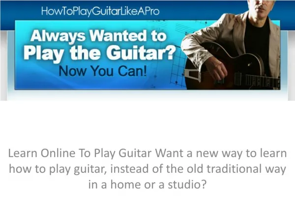 guidelines on how to play a guitar