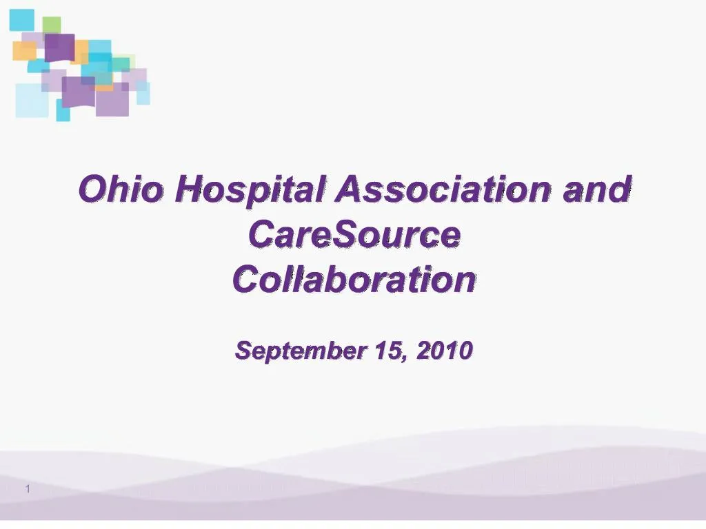 PPT ohio hospital association and caresource collaboration PowerPoint