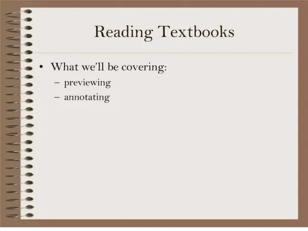 reading textbooks