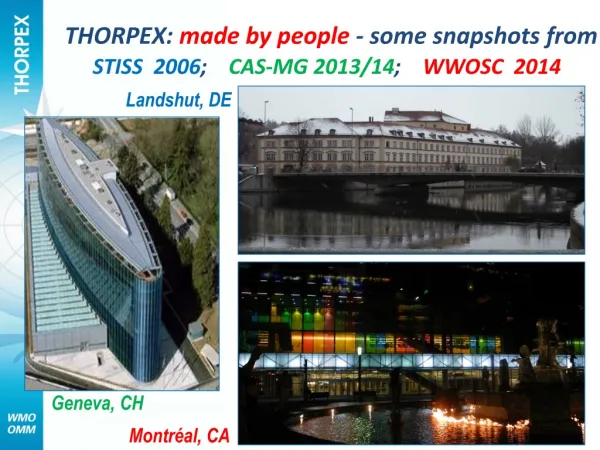 THORPEX: made by people - some snapshots from STISS 2006 ; CAS-MG 2013/14 ; WWOSC 2014