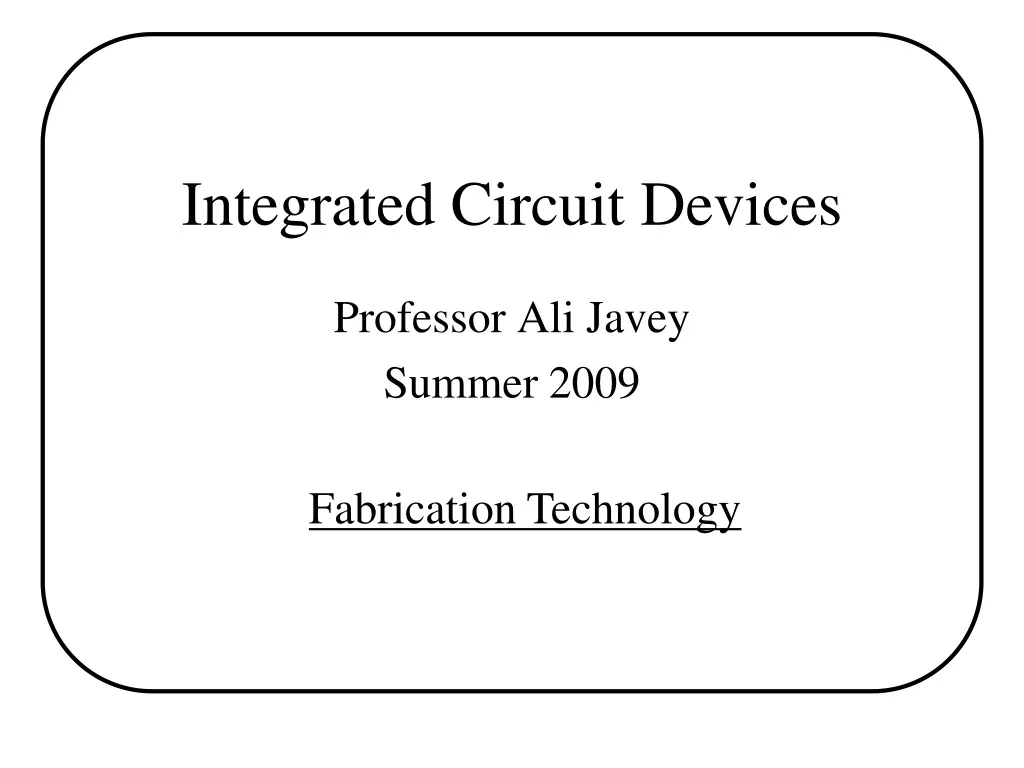 integrated circuit devices