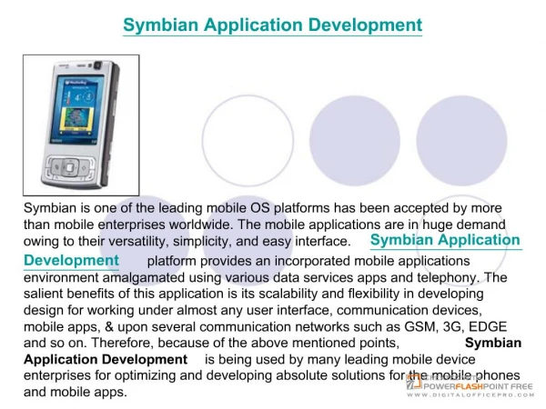 Symbian Application Development - Symbian Application Developers - Symbian Mobile Programming