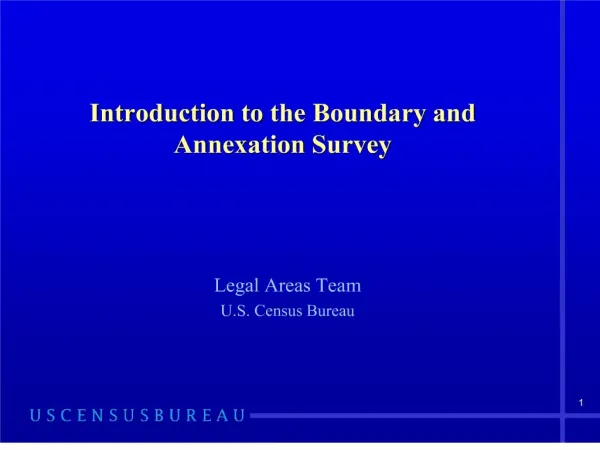 introduction to the boundary and annexation survey