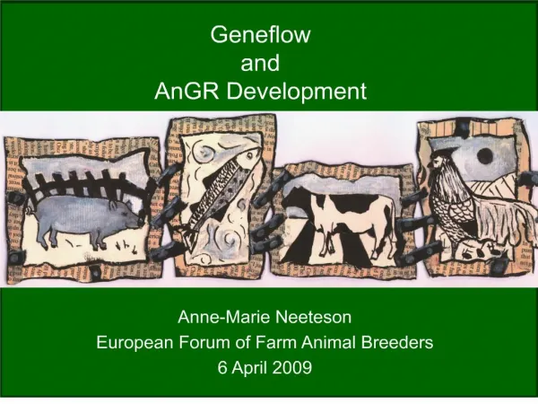 anne-marie neeteson european forum of farm animal breeders 6 april 2009