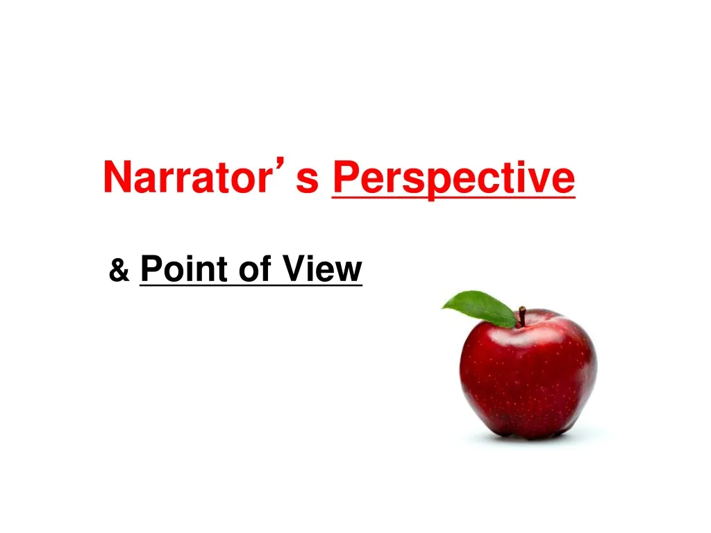 narrator s perspective