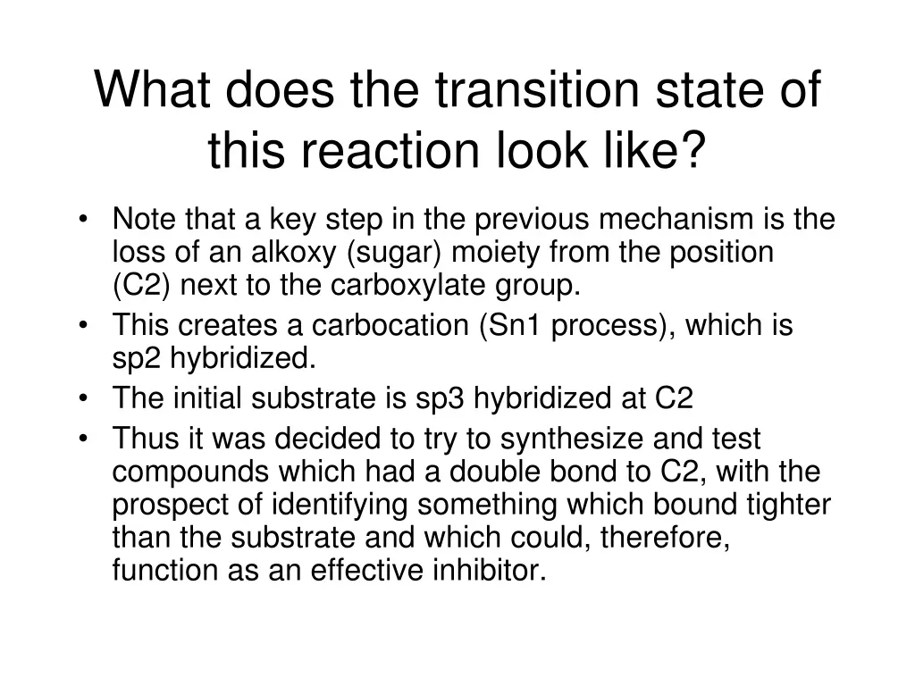 what does the transition state of this reaction look like