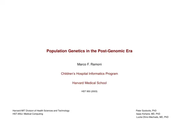 Population Genetics in the Post-Genomic Era
