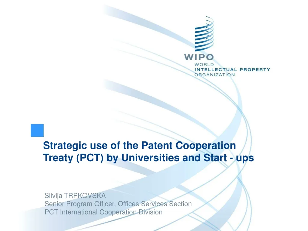 strategic use of the patent cooperation treaty pct by universities and start ups