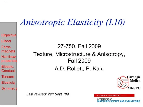 anisotropic elasticity l10