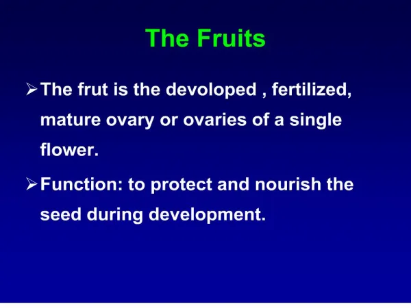 the fruits