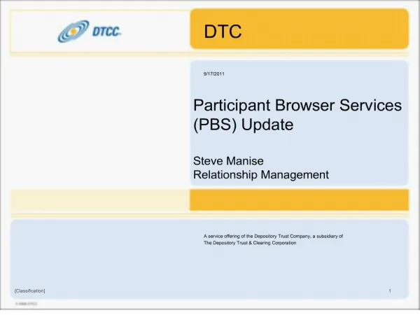 participant browser services pbs update