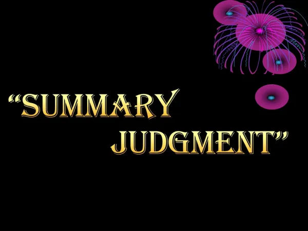 “summary judgment”